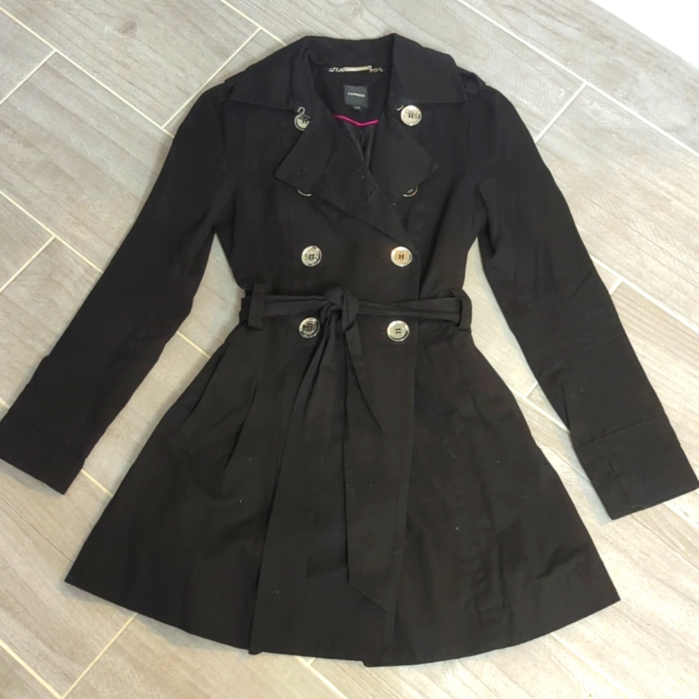 Express black belted flare double breasted trench coat XS / 00